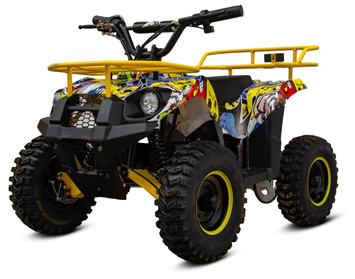 Mini Quad M9E/6 M9/6 Elektryczny - YD 1000W  żółty sticker bomb