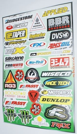 Zestaw NAKLEJEK TUNING 44,5X31,5 XY3001 motocyklowe