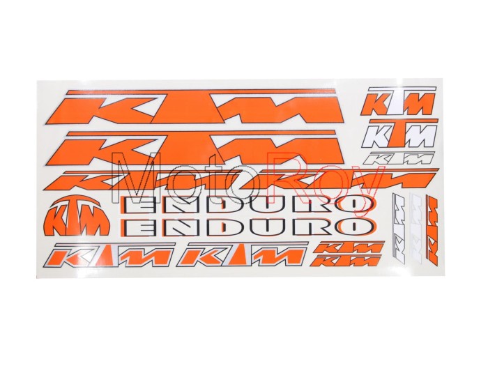 NAKLEJKA KTM POMARAŃCZOWA ENDURO ZESTAW KAT-KR4