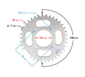 Zębatka tylna 38Z 428 do Classic 125 - Moretti Parts