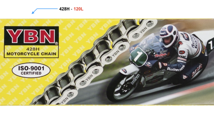 ŁAŃCUCH YBN 428-120 DO QUADA KXD  VARIA PHYTON CARBON -MORETTI
