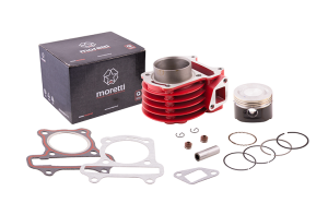 CYLINDER SKUTER 4T GY6  80CCM (47MM) TUNING CZERWONY - MORETTI PARTS