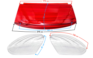 Klosze lampy tylnej do skutera Huragan 5 (biały) MORETTI