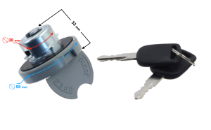 KOREK WLEWU PALIWA Z KLUCZYKAMI SKUTER 10'' MORETTI