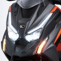 Kymco DT X360 - 360cc - EURO 5 czarno-pomarańczowy lampy przód kierunkowskazy