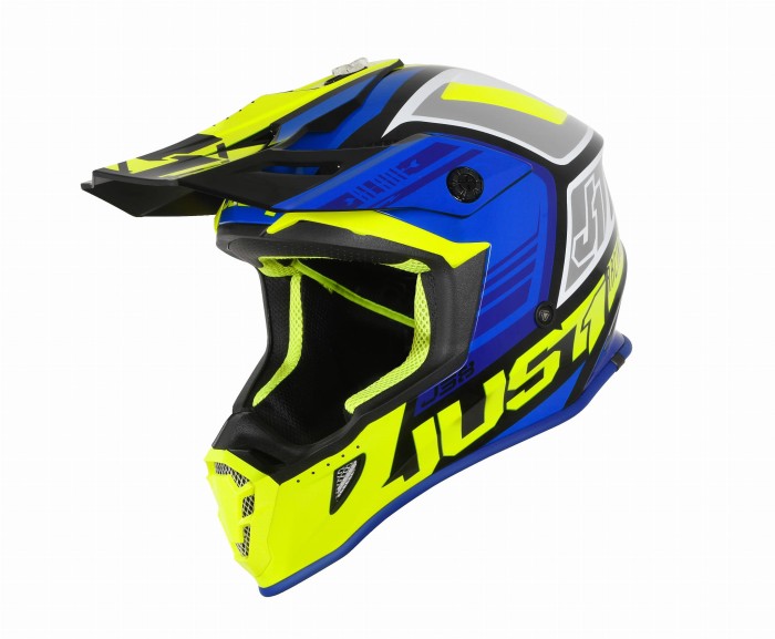 Kask JUST1 J38 BLADE blue-fluo yellow-black
