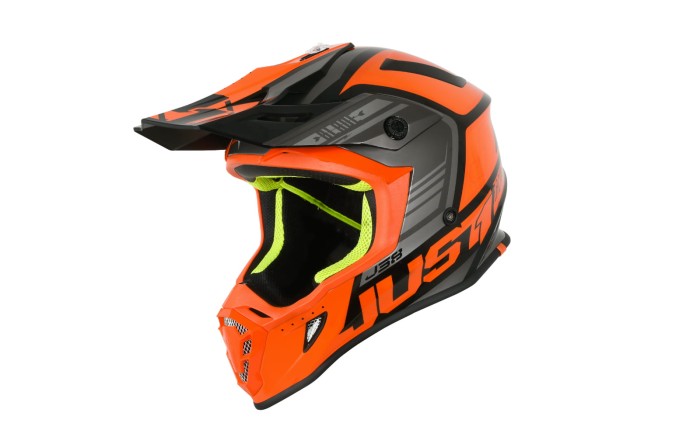 Kask off road JUST1 J38 BLADE ORANGE-BLACK