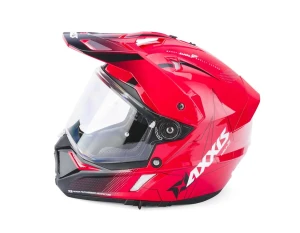 KASK AXXIS WOLF DS VAPOUR D1 czerwony ENDURO + BLENDA enduro
