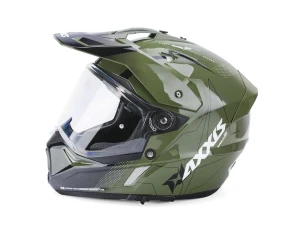 KASK AXXIS WOLF DS VAPOUR D7 zielony ENDURO + BLENDA enduro