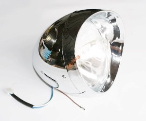 LAMPA PRZÓD CHROM MOTOCYKL -OKRĄGŁA