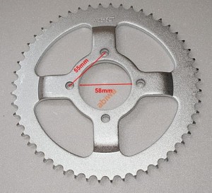 ZĘBATKA TYŁ 428-52Z  WEW. 58MM - ROMET ZETKA, ASTON, TZR