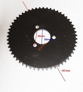 ZĘBATKA TYŁ POCKET (NA ŁAŃCUCH 25H) 55 ZĘBY ŚR.26