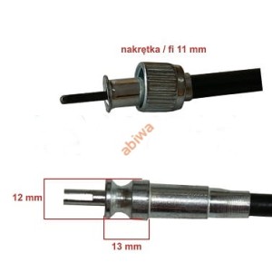 LINKA LICZNIKA WCISKANA METALOWA KOŃCÓWKA MAŁA - DŁ.110 cm (Sowa, Quantum, Radi i inne)ABIWA