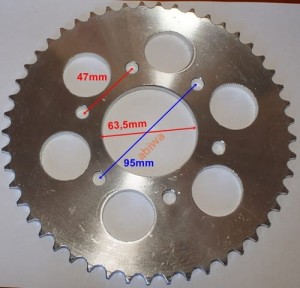 ZĘBATKA TYŁ 428-49 FI-63,5MM ZIPP PRO 50